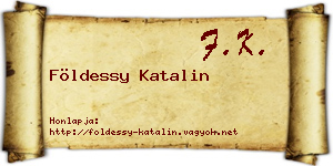 Földessy Katalin névjegykártya