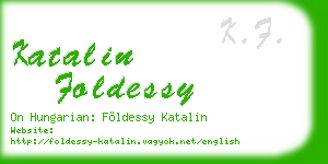 katalin foldessy business card